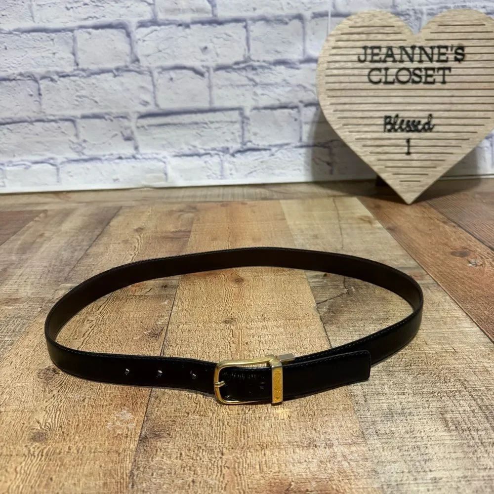 Rare Vintage Belt Authentic YSL Yves Saint Laurent Reversible Leather Belt